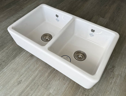 Shaws Double Bowl 800 Fireclay Sink