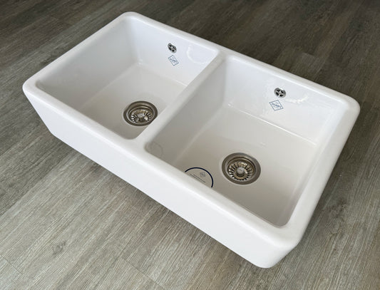 Shaws Double Bowl 800 Fireclay Sink