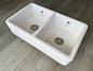 Shaws Double Bowl 800 Fireclay Sink