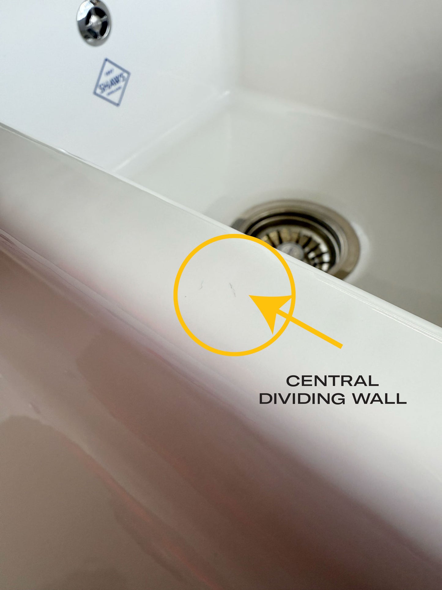 Shaws Double Bowl 800 Fireclay Sink