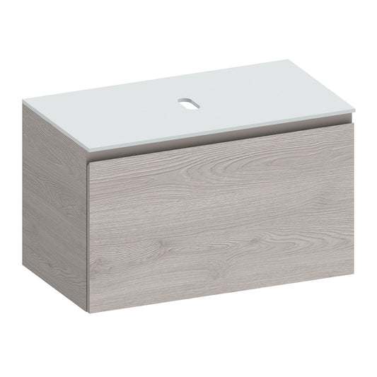 Kokoon 90cm Wall Hung Vanity with White Stone Top