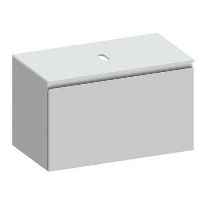 Kokoon 90cm Wall Hung Vanity with White Stone Top