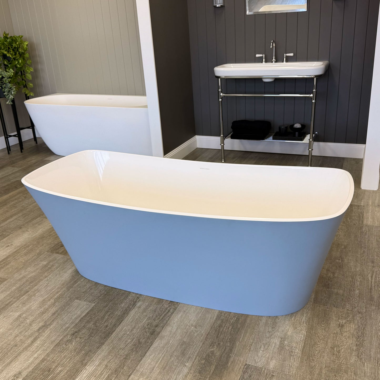 Victoria + Albert Trivento Bath - Matt Silver Grey