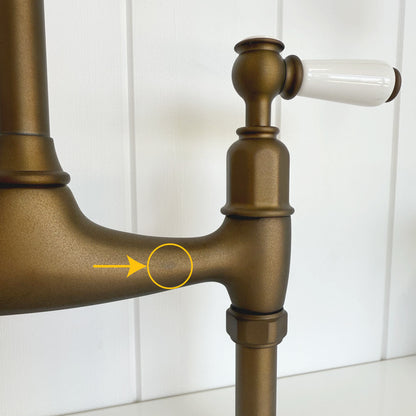 Shaws by Perrin & Rowe Pendleton Mixer with Spray Rinse in English Bronze