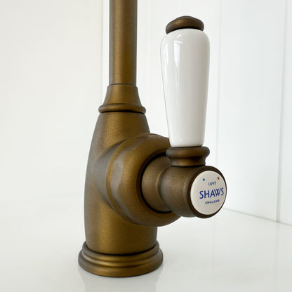 Shaws by Perrin & Rowe Yarrow Mixer with Spray Rinse in English Bronze